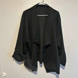 Women’s Plus Size Casual Black Cardigan, Any Occasion, Size 5XL